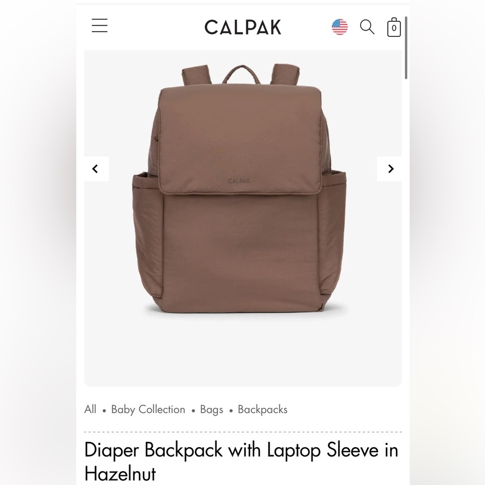 Calpak Hazelnut Baby Bag Set with stroller straps - Picture 2 of 11
